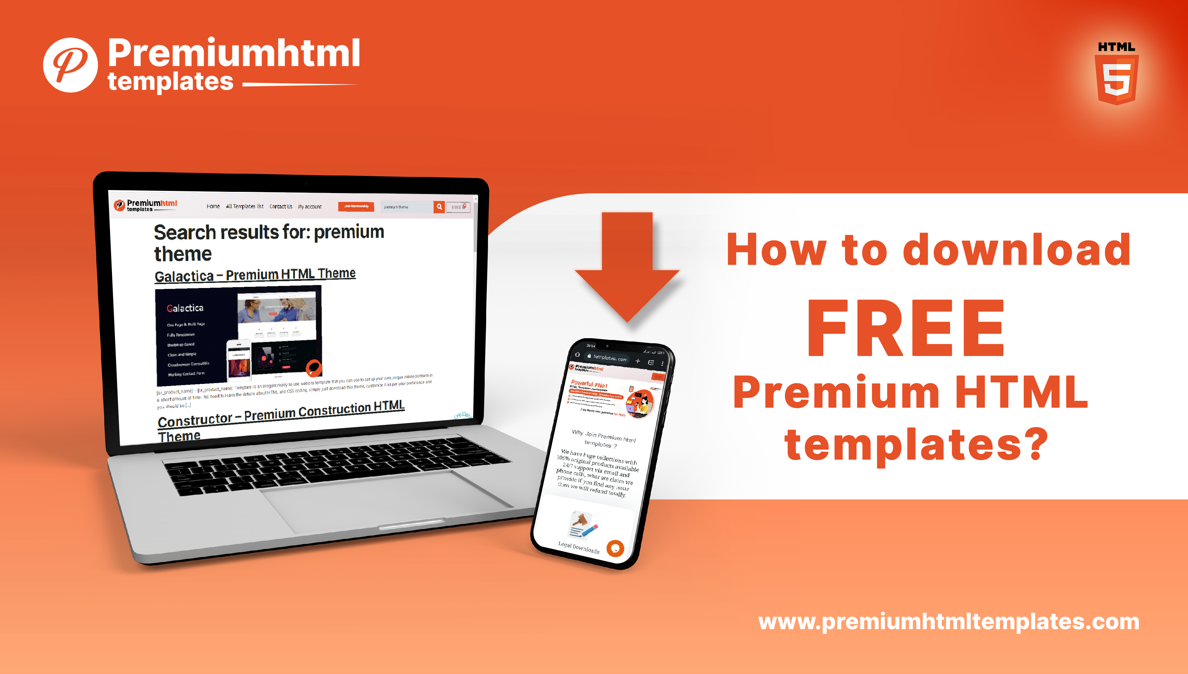How to download free Premium HTML templates