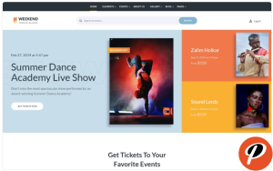 Weekend Tickets Multipage Creative HTML Website Template