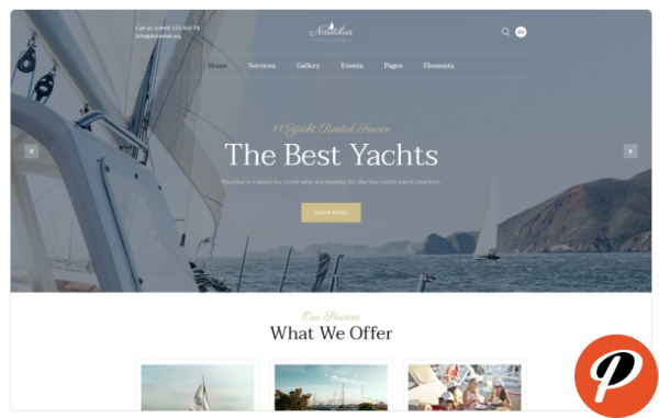 Nautilus Yachting Multipage HTML Website Template