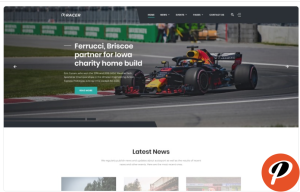 Racer Car Sports News Website Template
