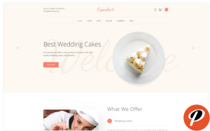 Cupcake Cake Shop Clean Website Template