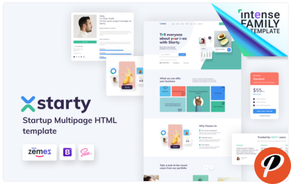 Starty IT Startup Company Website Template
