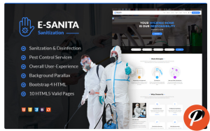 e Sanita Sanitation and Pest Control HTML Website Template