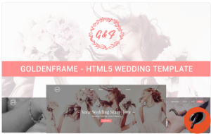 Goldenframe Wedding Website Template