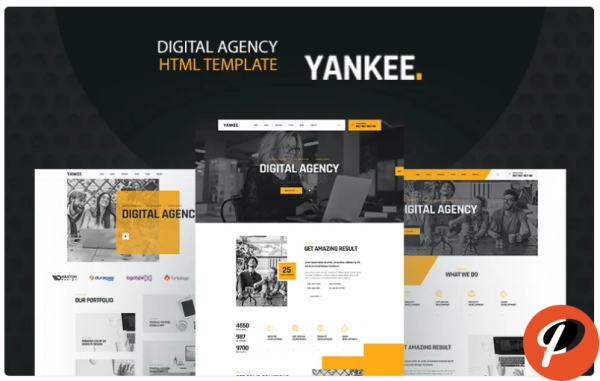 Yankee Digital Agency HTML5 Website Template