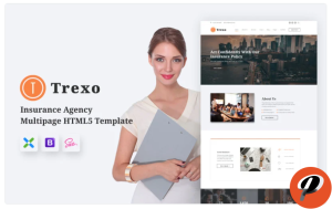 Trexo Insurance Agency HTML5 Website Template