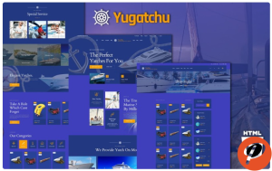 Yugatchu Luxury Yacht Club Service and Marine shop Website Template