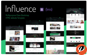 Influence Multipurpose Clean Bootstrap HTML Website Template