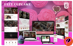 Dessert Bakery HTML5 Fatt Cupcake Website Template