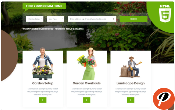 Gardenia Gardening and plantation HTML5 Website Template