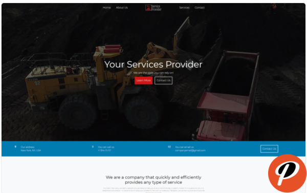 Service Provider HTML5 responsive website template Website Template