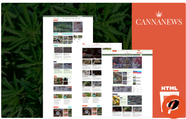 Cannanews Cannabis Online Magazine HTML5 Website Template