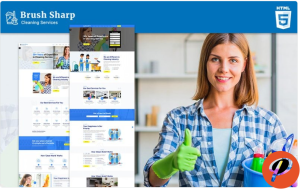 Brush Sharp Multipurpose Responsive Cleaning Services Website Template