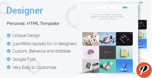 DESIGNER UI UX Designers Portfolio HTML Template