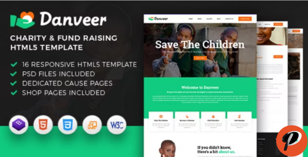 Danveer Charity Fund Raising Responsive HTML5 Template