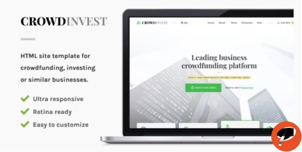 CrowdInvest Crowdfunding HTML Site Template