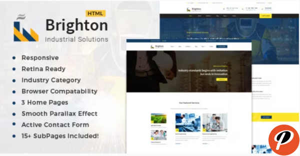 Brighton Industry Factory Industrial Business Template