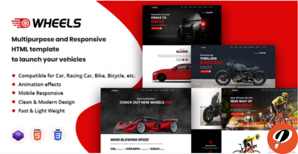 Wheels Automobile Business Multipurpose And Responsive HTML Template