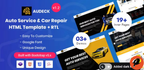 Audeck Auto Servicing Car Repair HTML Template