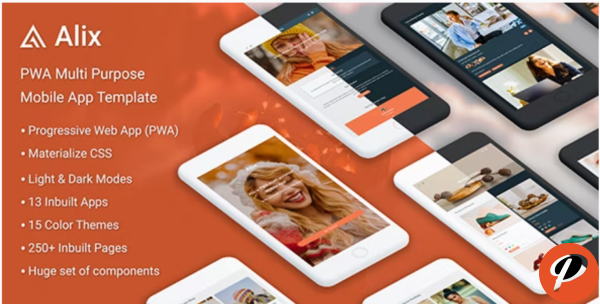 Alix Multi Purpose PWA Mobile App Template