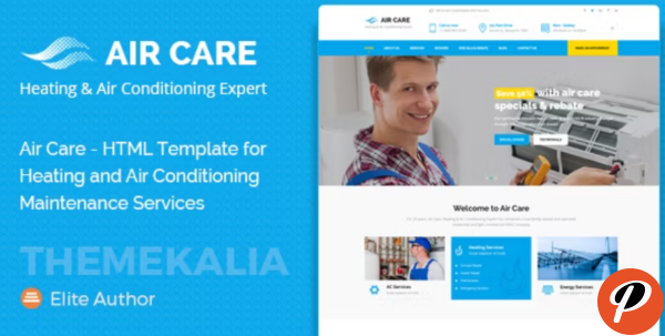 Air Care HTML Template for Heating and Air Conditioning Maintenance Services
