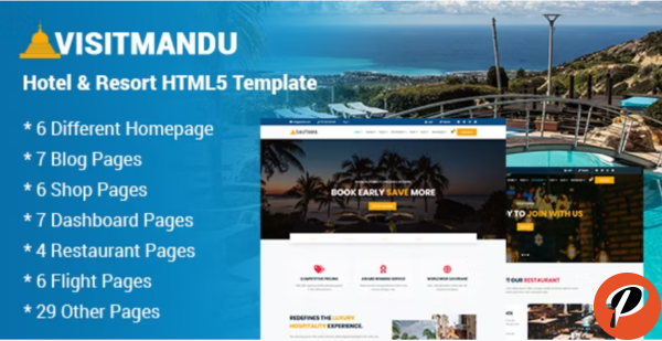 Visitmandu Hotel Resort HTML5 Template