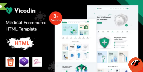 Vicodin Health Medical eCommerce Store Bootstrap Template