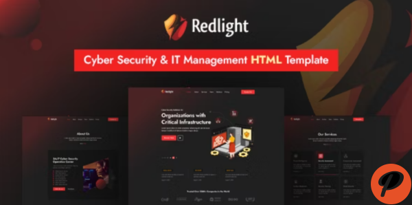 Redlight Cyber Security IT Management HTML Template