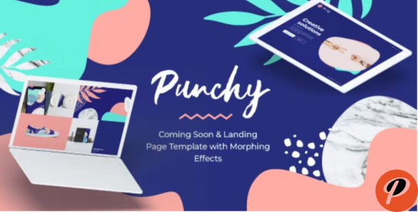 Punchy Coming Soon and Landing Page Template with Morphing Effects