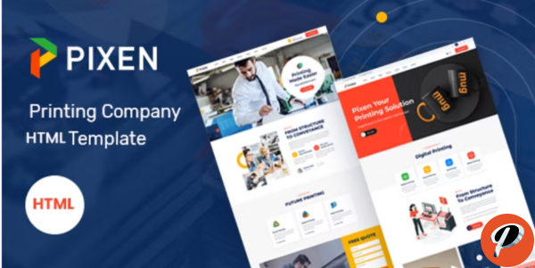 Pixen Printing Services Company HTML5 Template
