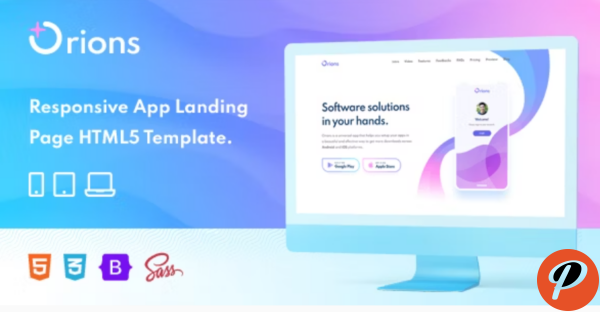 Orions %E2%80%93 Responsive App Landing Page HTML Template