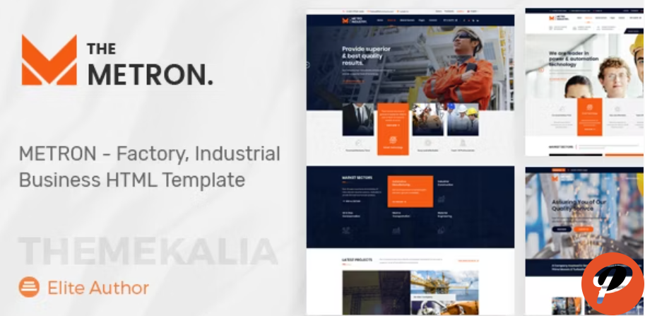 METRON Industrial Business HTML Template