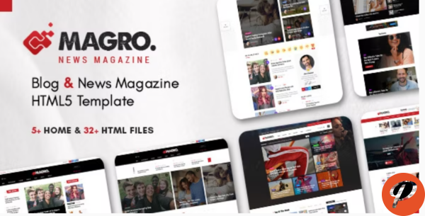 Magro News Magazine Blog Responsive HTML5 Template