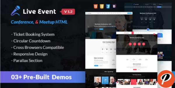 Live Event Conference Meetup HTML Template