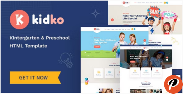 Kidko Kindergarten Baby Care HTML Template