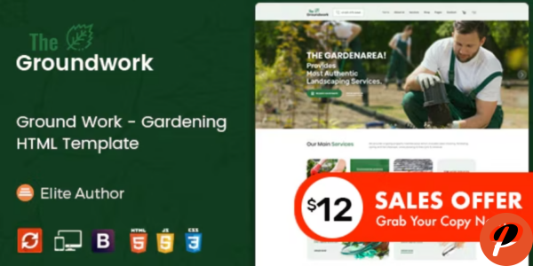 Ground Work Gardening and Landscaping HTML Template