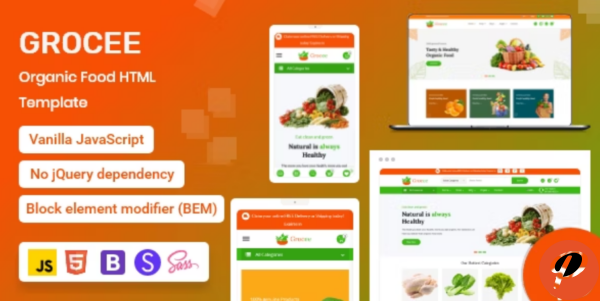 Grocee Organic Food eCommerce HTML Template