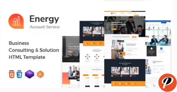 Energy Business Consulting and Professional Services HTML Template