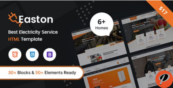 Easton Electricity Services HTML Template