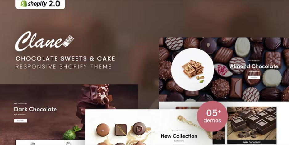 Clane Chocolate Sweets Cake Shopify Theme