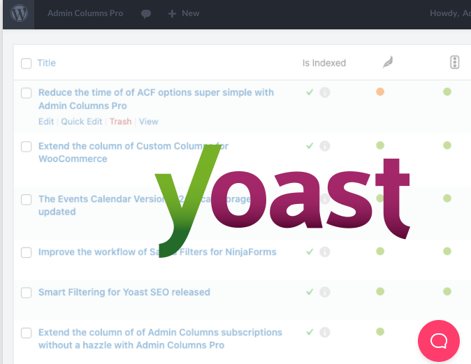 Admin Columns Pro Yoast SEO