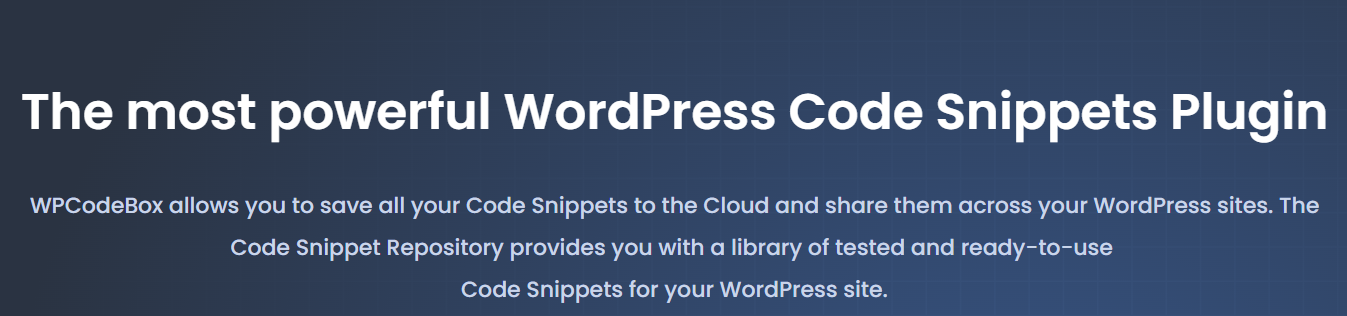 WPCodeBox – Add Code Snippets to WordPress