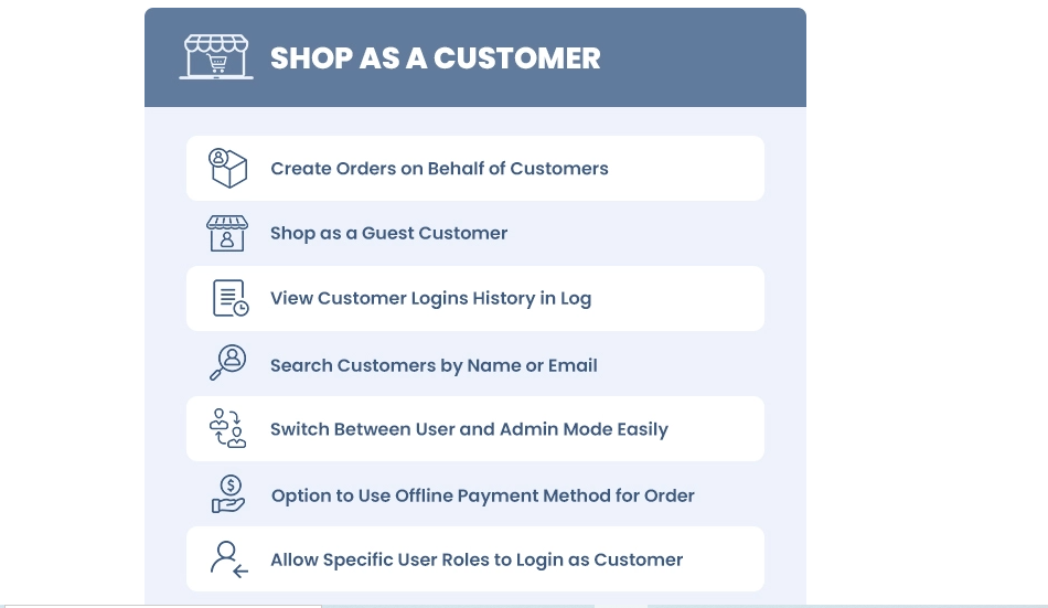 Shop as a Customer for WooCommerce