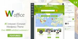 Woffice v2.1.4 IntranetExtranet WordPress Theme