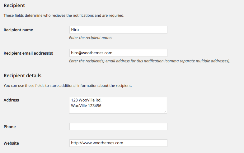 WooCommerce Advanced Notifications Add Recipient