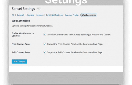 WooThemes WooCommerce Sensei LMS Plugin Settings 722x595 560x360 1