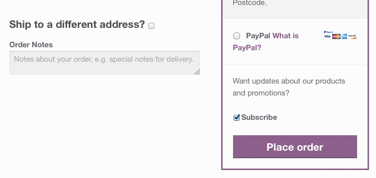 wc mailchimp checkout