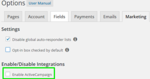 enable activecampaign