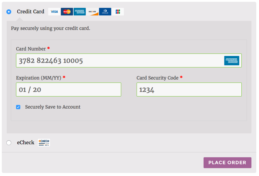 woocommerce elavon checkout credit card