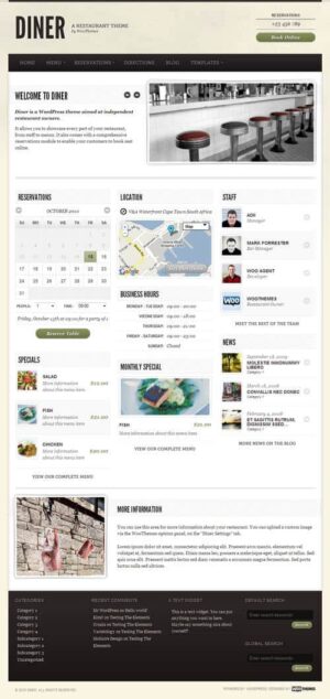 diner wordpress theme